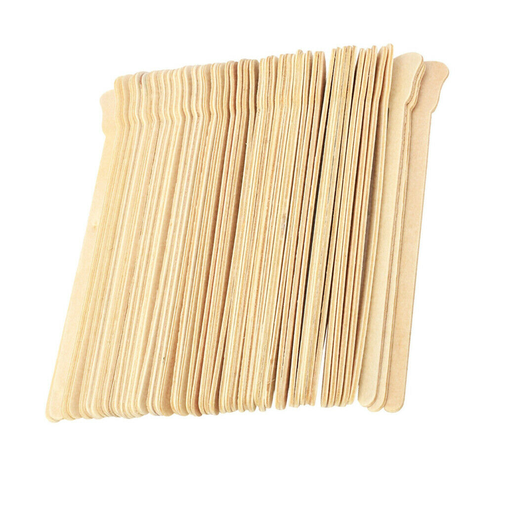 100x Wooden Spatula Mixing Stick Hair Removal Accessory