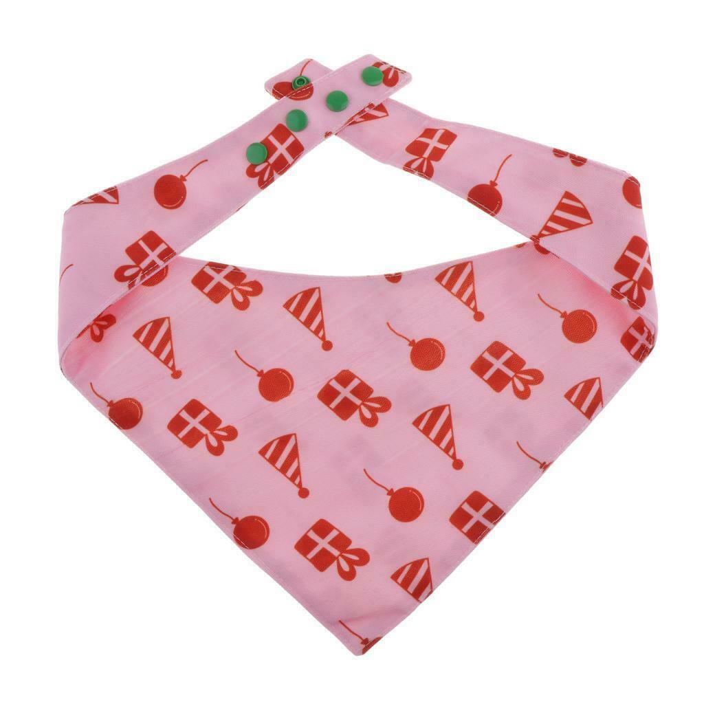 Dog Scarf Cat Washable Saliva Towel For Small Medium Dog Cat Kitten Pink-L