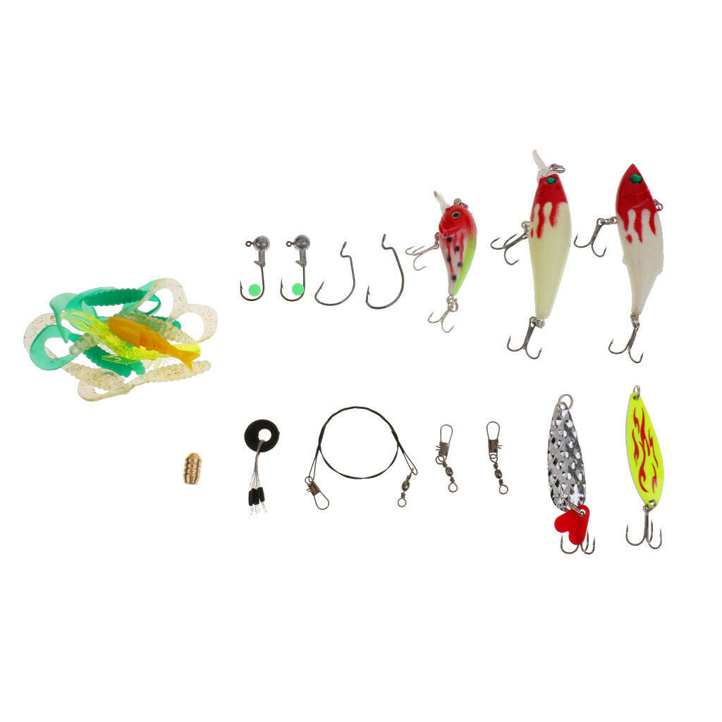 Fishing Lure Kit Metal Lure Hard Baits Soft Baits Plastic Lure Fishing Baits