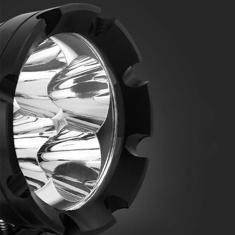 Universal 4 LED Headlight LED Motorcycle Motorbike Scooter Spotlight WaterprooQ2