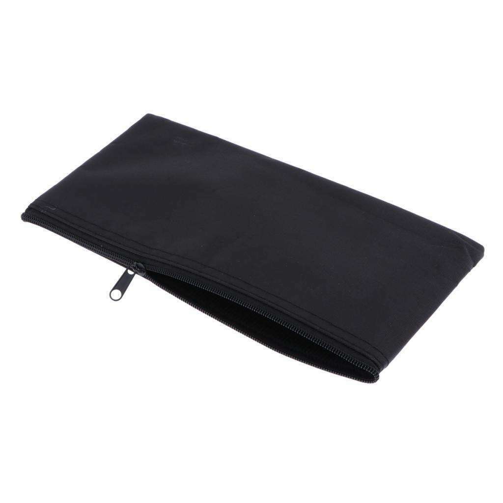 8Pieces Premium Microphone Protective Bags Pouch Zipper Soft Durable Black