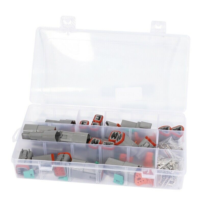 250Pcs Deutsch DT Series Waterproof Wire Connector Kit DT06-2/3/4/6S DT04-2/3/K5