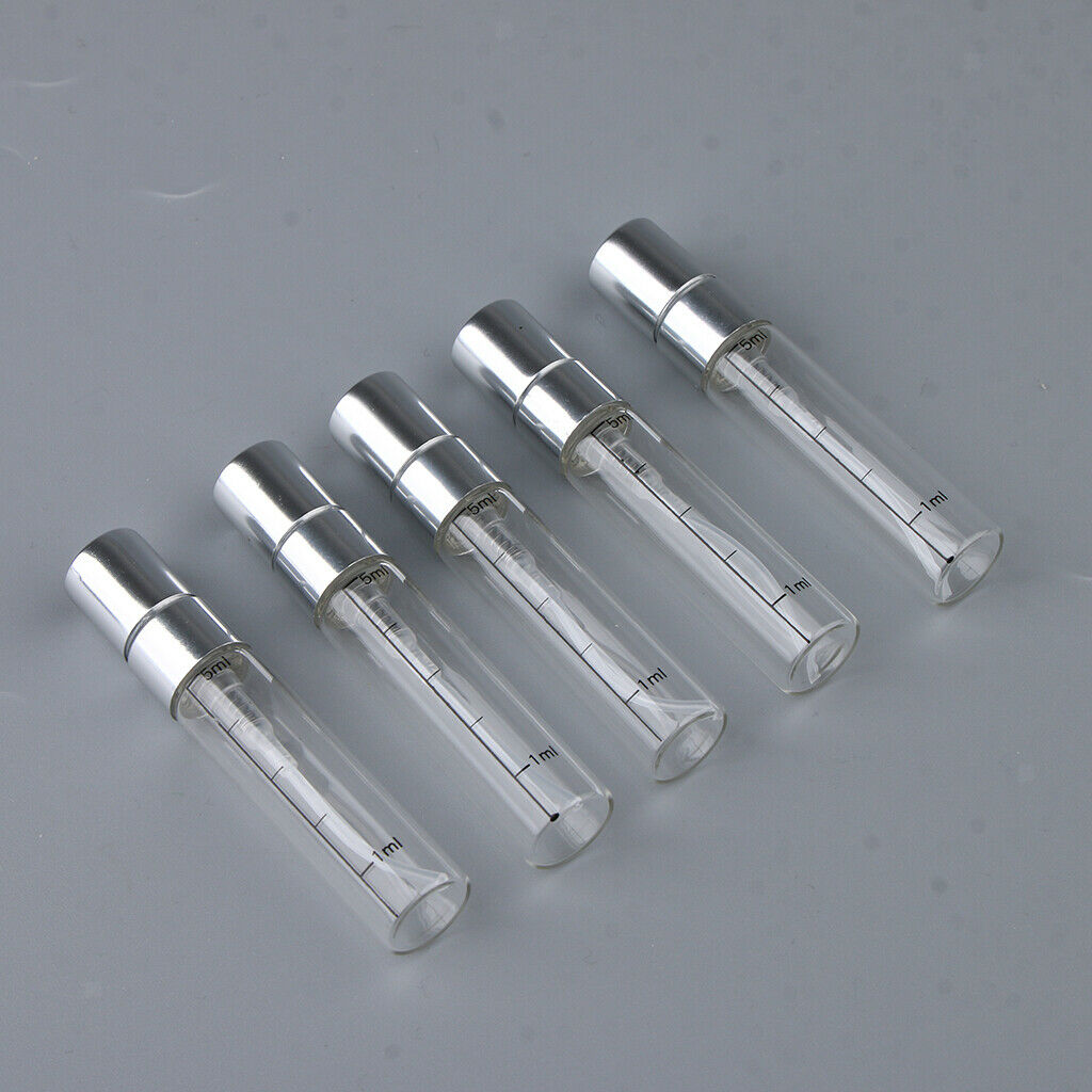 10 Pieces Portable Empty Aroma Bottle 5ml Glass Small Spray Jars Travel