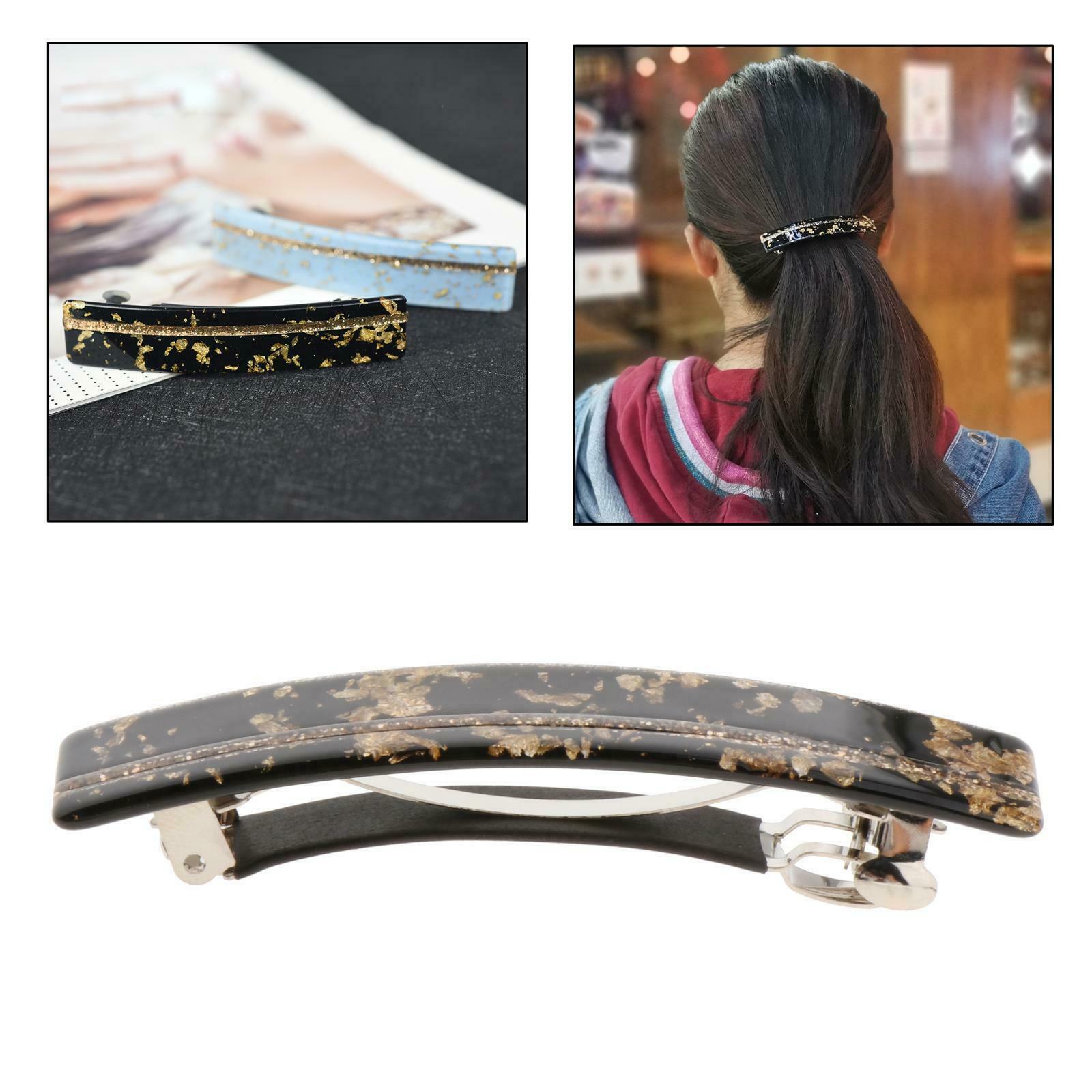 Fashion Rhinestones Spring Snap Barrette Hair Clip Pigtail Ponytail Holders
