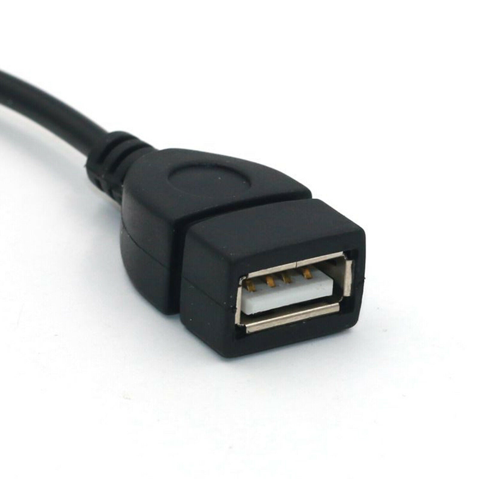 7.9" 3.5mm Male Audio AUX to USB Female OTG Adapter Cable for Car AUX Port