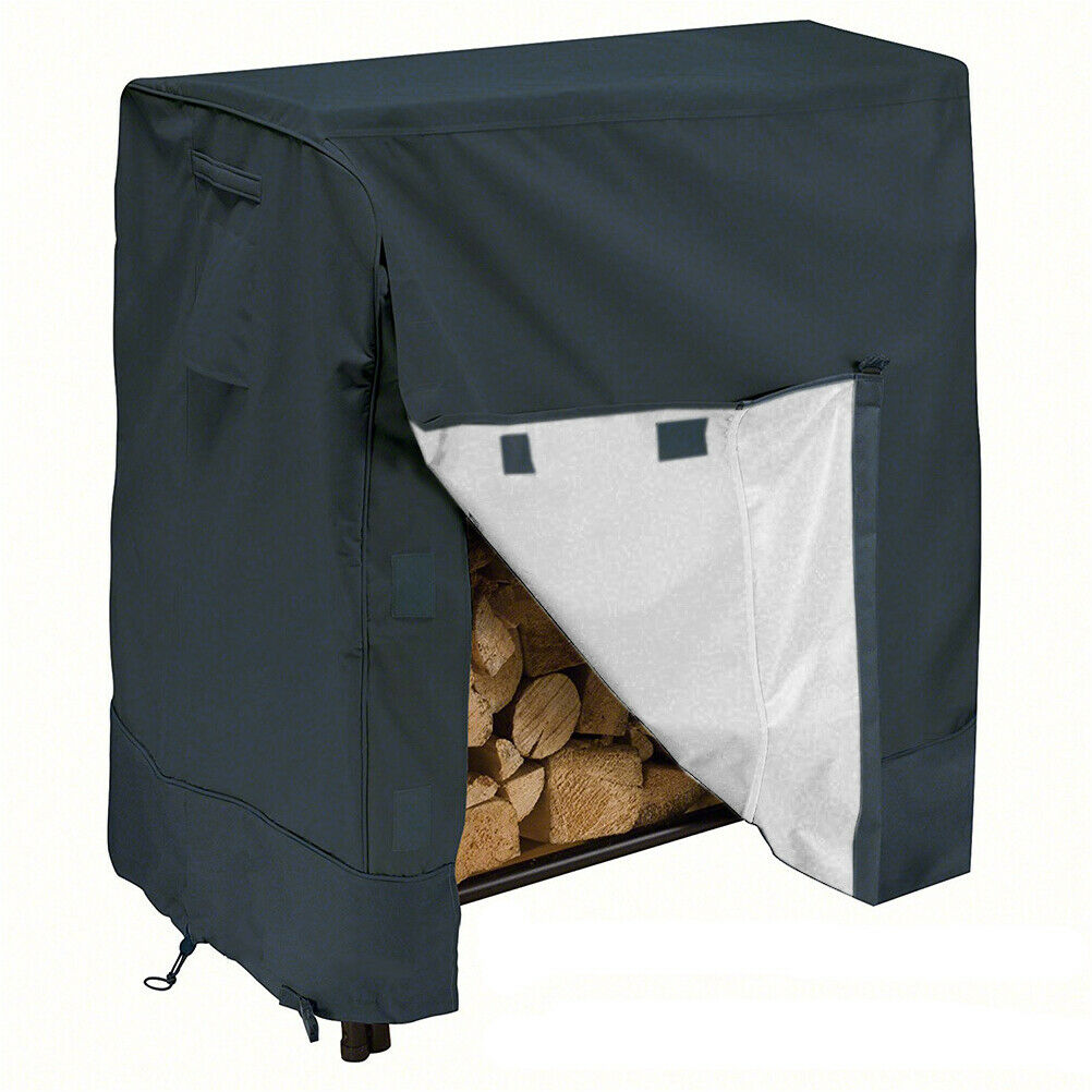 Log Rack Cover 4-Feet Heavy Duty Waterproof Outdoor Fire Wood Protection Cover