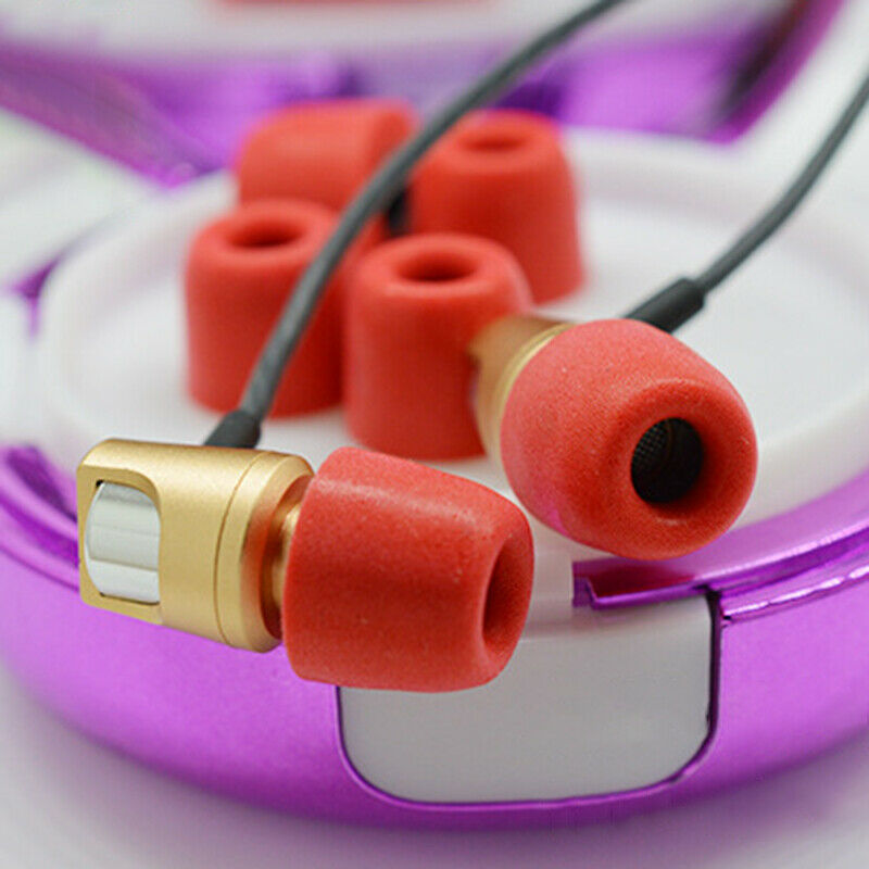 10x 4.9mm Memory Foam Ear Tips Cover Noise Cancellation Earbuds Earplug Eartip