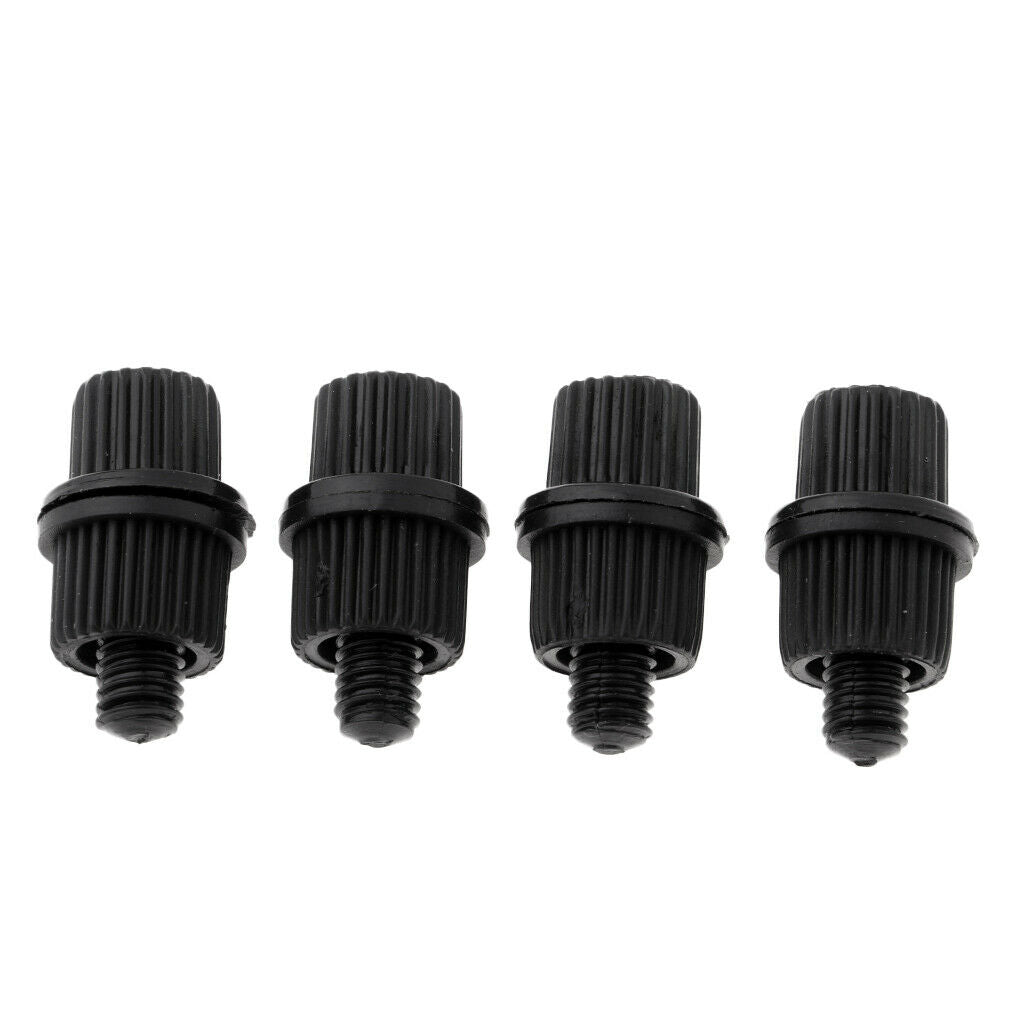 4Pcs Motorcycles Scooter Black Nylon License Plate Fastening Bolts Screws