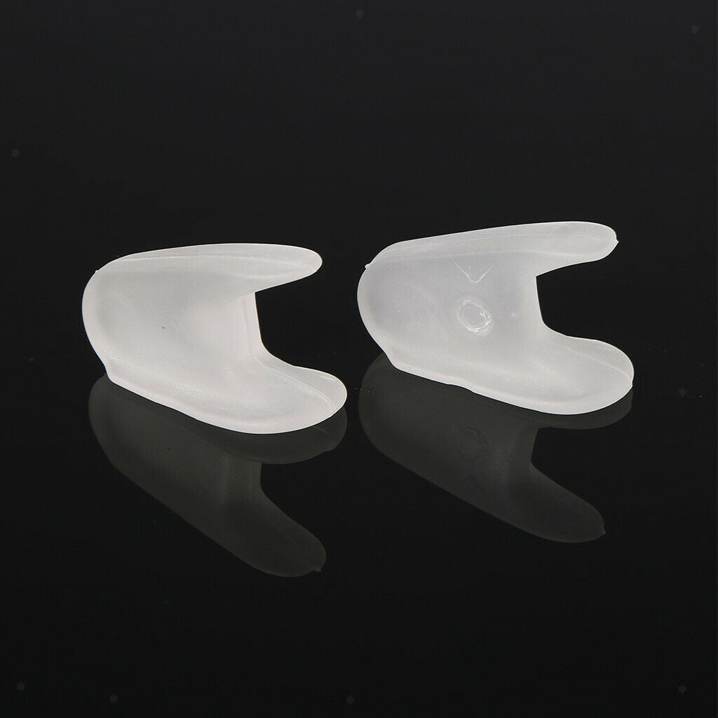 2 Pairs Silicone Gel Toe Separators Orthotics Protector Shield S White