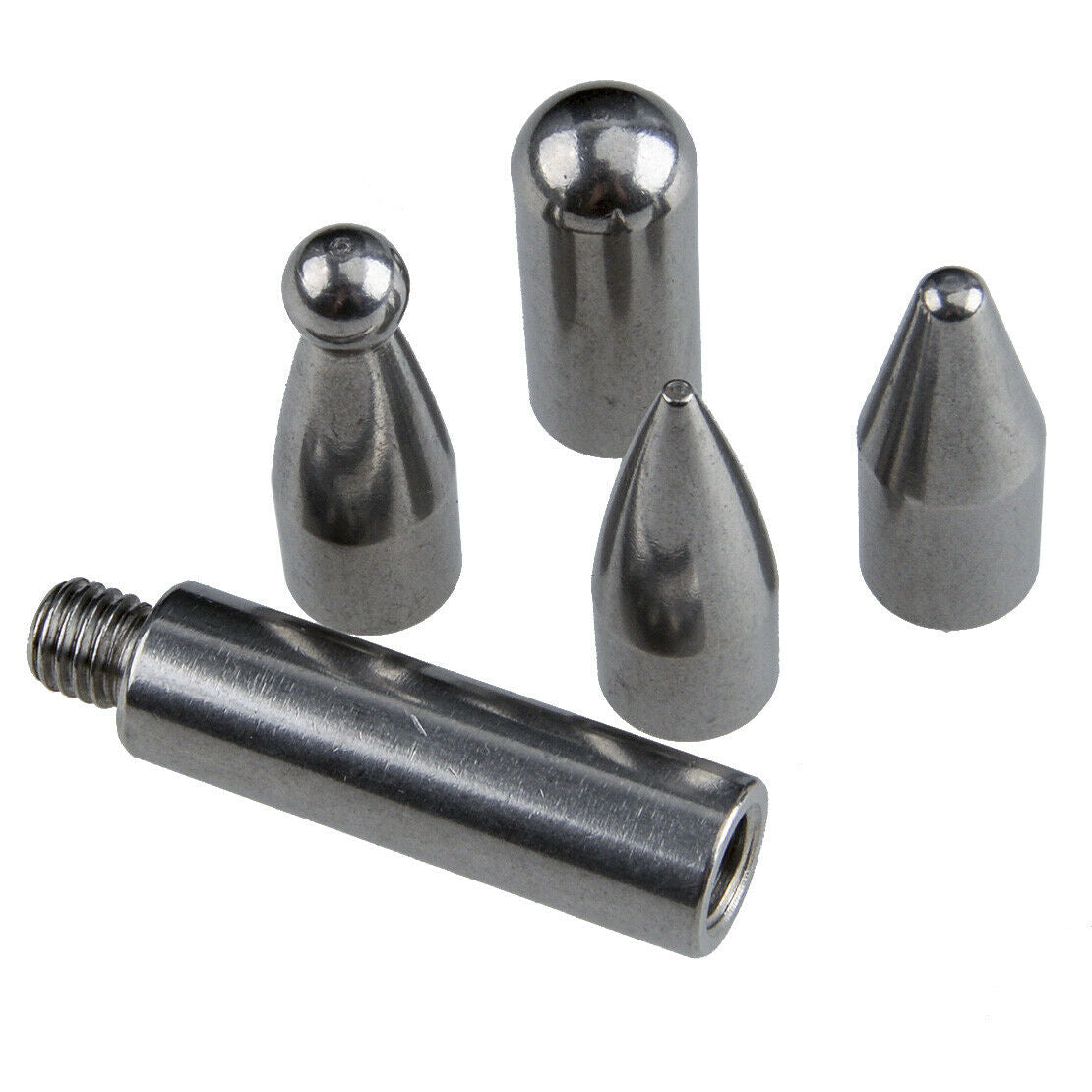 5x Stainless Steel Car Puller Push Rods Replace Head Adapter Dent Removal Repair