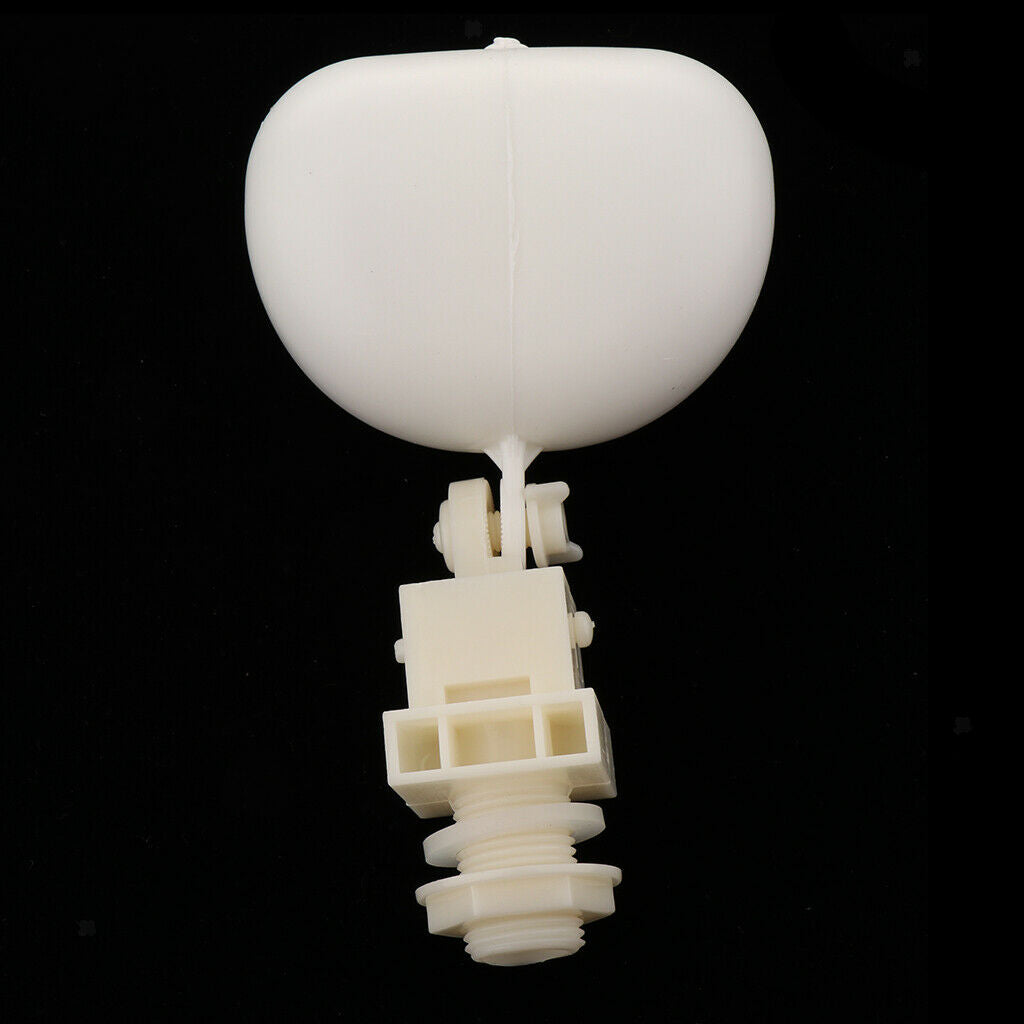 Plastic Float Valve for Water Tank Fountain, Auto Fill with Adjustable Arm White