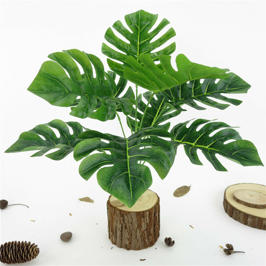 1 Bouquet 9 Fork Artificial Pot Culture Plant Simulation Leaves Plants Art