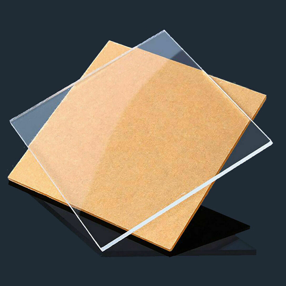 2pcs Clear Perspex Acrylic Sheet Plate Panel 3x100 x100MM