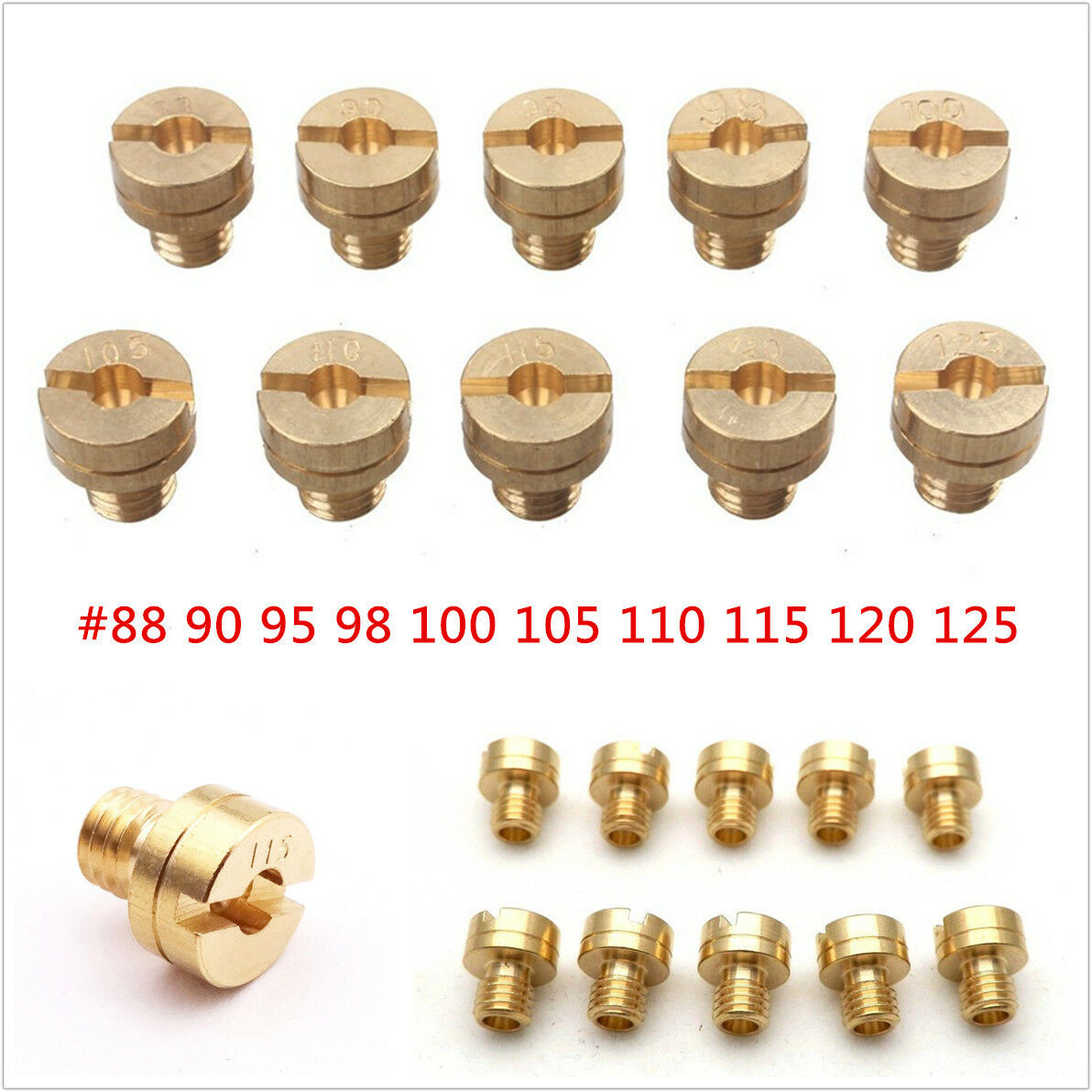 5mm Carb Main Jets Large Round for Carburetor VM22 VM24 VM26 125 150 200 250cc