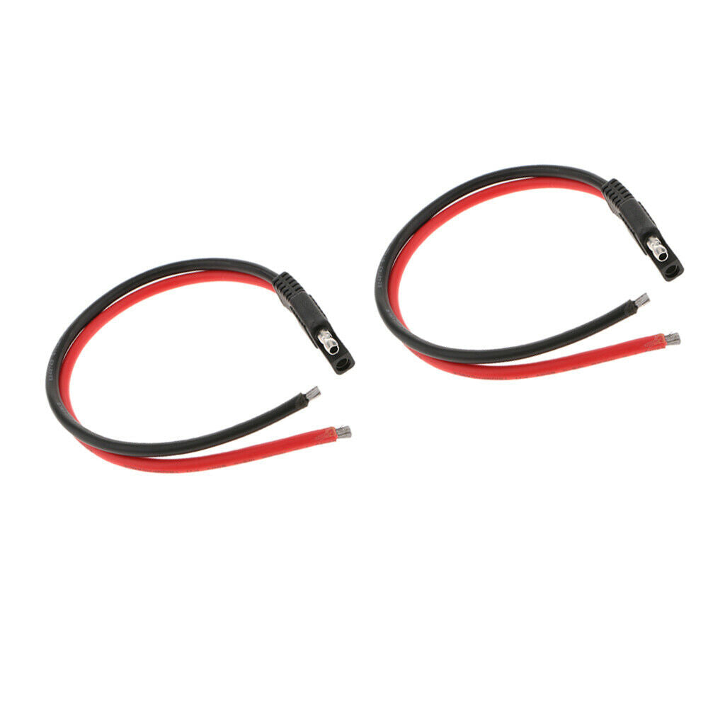 2pcs 18AWG 20A solar battery SAE plug wiring harness DIY extension cable