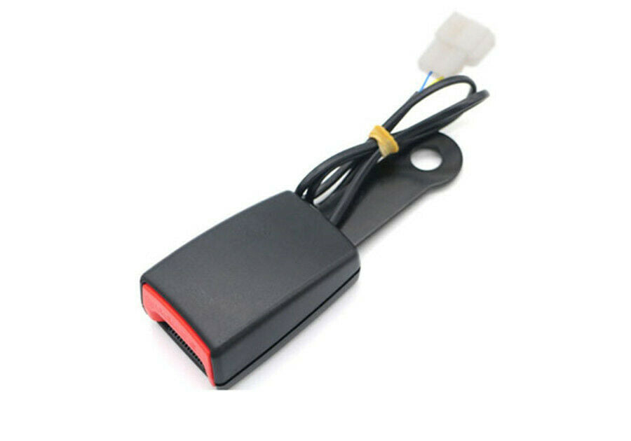 1PC High Quality Automotive Universal Seat Belt Buckle + Secure Warning Cable