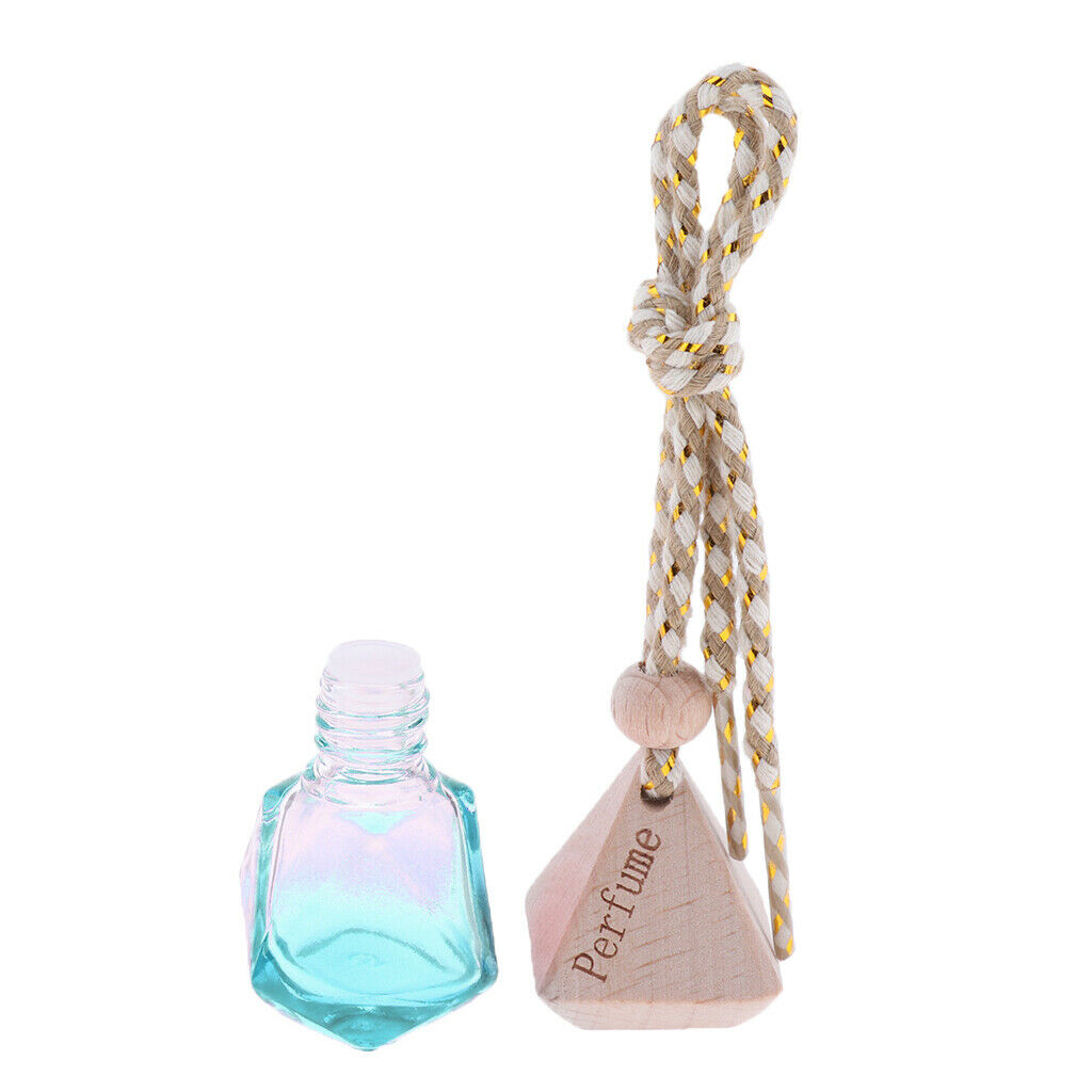 5Pcs 6ml Empty Car Hanging Perfume Bottle Air Freshener Diffuser Vials Charm -