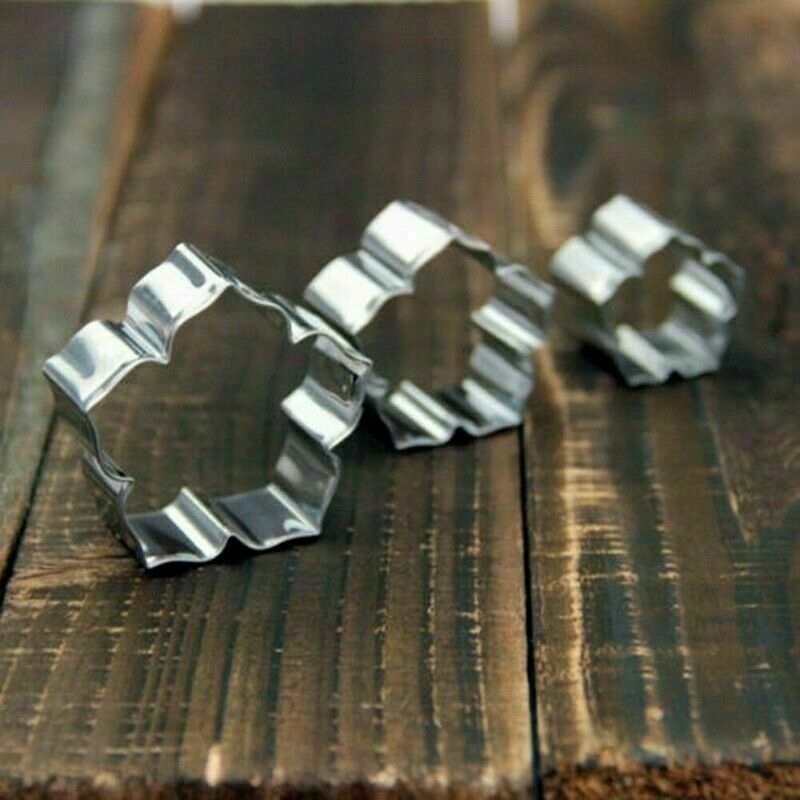 3Pcs Flower Cookies Cutter Pastry Biscuit Cake Decorating Mold Mould Tools