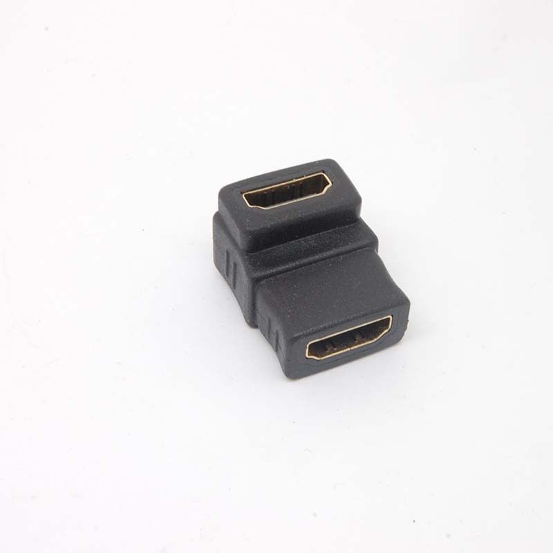 10pcs 90 Degree HDMI Female To Female Coupler Joiner Adapter Cable Plug PC TV