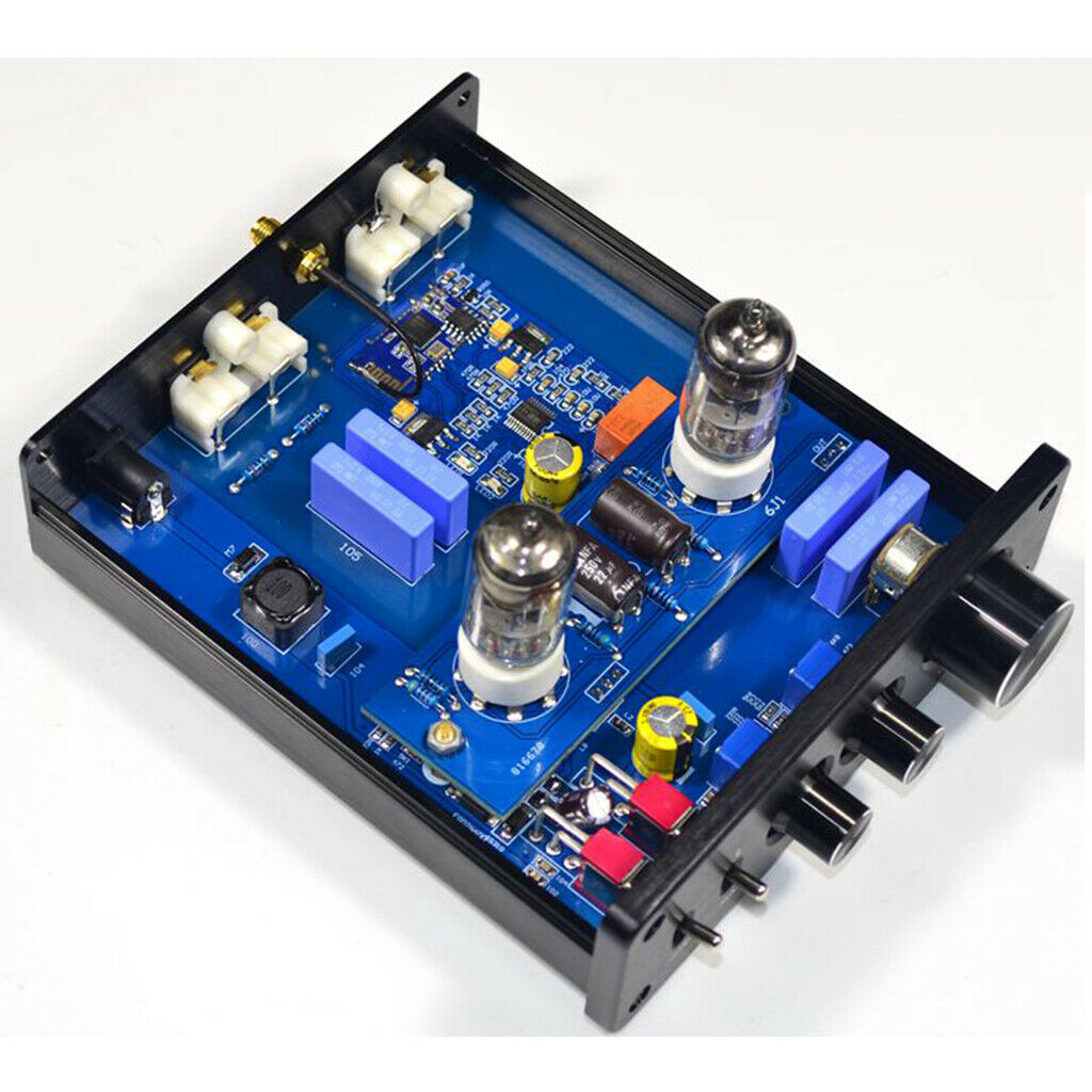 Audio HiFi Bluetooth 5.0 Vacuum Tube Preamp Preamplifier AMP RCA DC 12V 2A, New