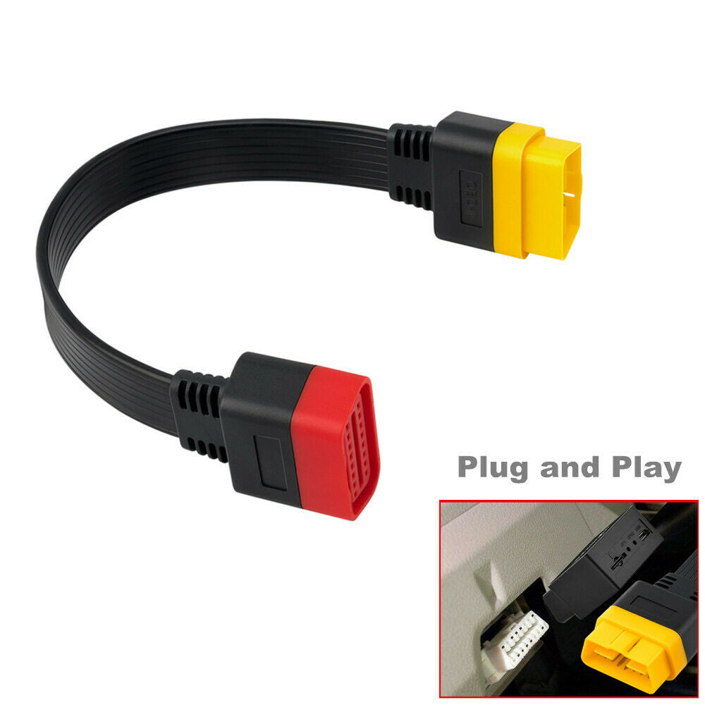 60CM 16Pin Car OBD2 Cable Plug Male to female Adapter Diagnostic Connector Wire