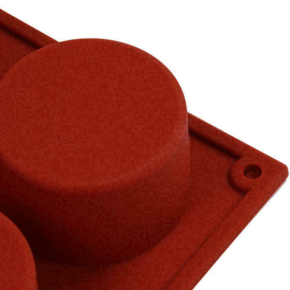 8 Grids Round Silicone Mold Soap Cake Bread Cupcake Baking K3O1 Moulds I8B1