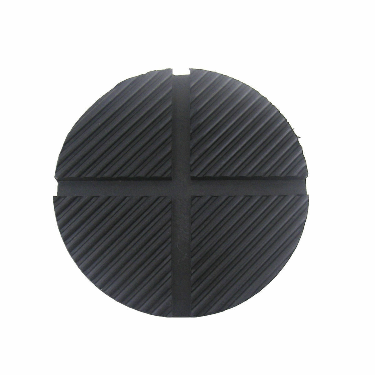 Cross Slotted Frame Rail Floor Jack Disk Rubber Pad for Pinch Weld Side JackPad
