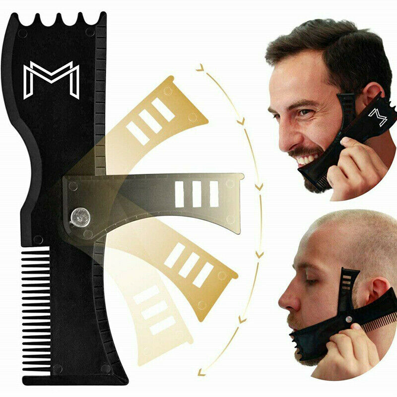 Black Adjustable Beard Shaper Beard Styling Shaping Tool Beard Hair Comb .l8