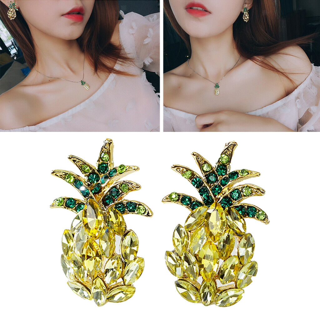 Ladies Pineapple Studs Earrings Metal Ear Studs Bohemian Charms Jewelry Gift