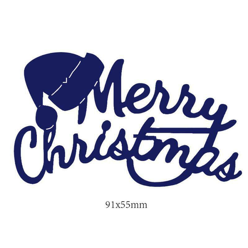 Merry Christmas Hat Metal Cutting Dies Stencil DIY Scrapbooking Album Stamp Card