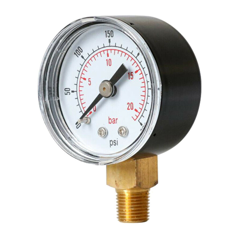 Metal Radial Pressure Gauge for Air Compressor TS-Y40Z8 0-20bar 0-300psi