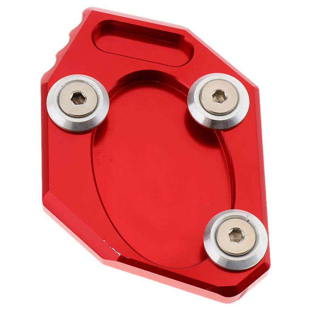 Motorcycle Kickstand Side Stand Extension Plate Pad for Kawasaki NINJA 300 Red