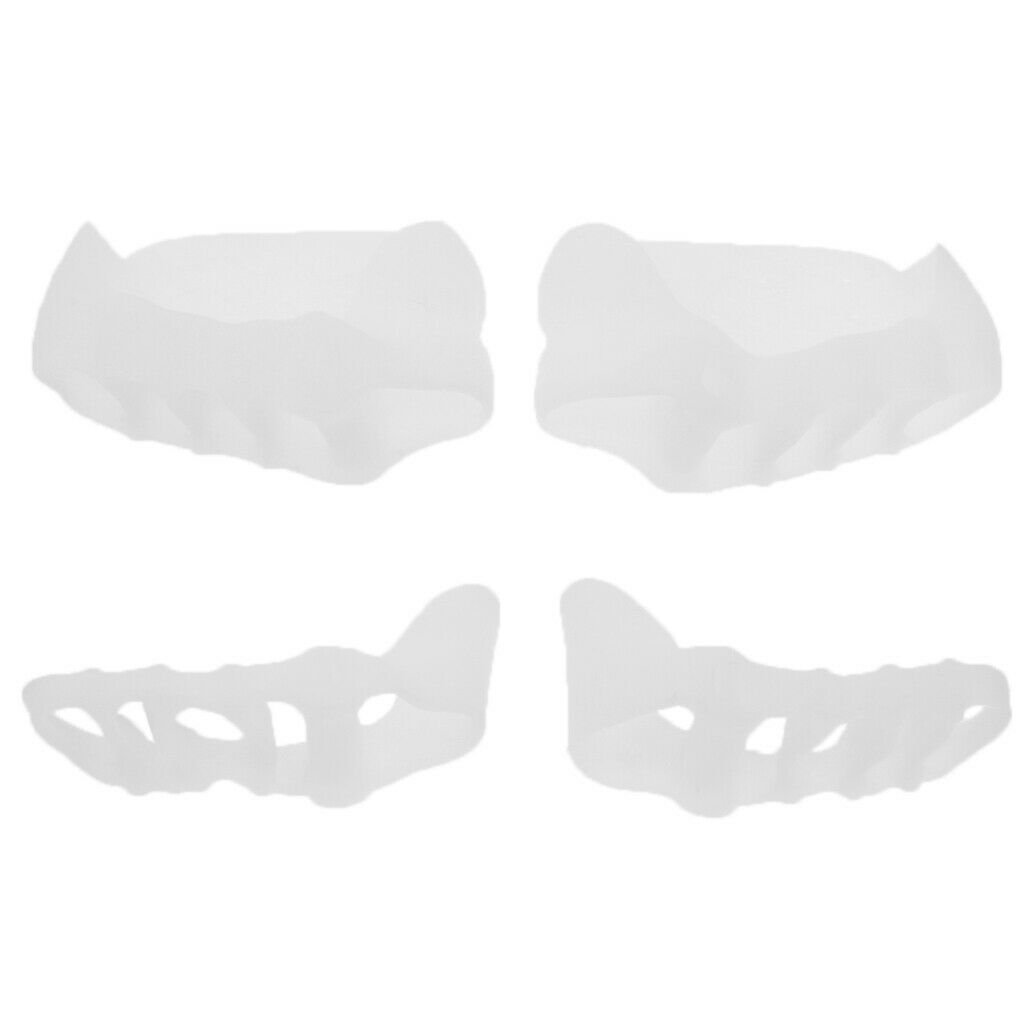 2 Pairs Silicone Gel Toe Corrector Foot Pain Easy Wear All Size Feet Home