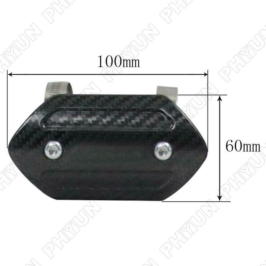1x Motorcycle Exhaust Pipe Heat Shield Cover Guard Protector Carbon Fiber Style