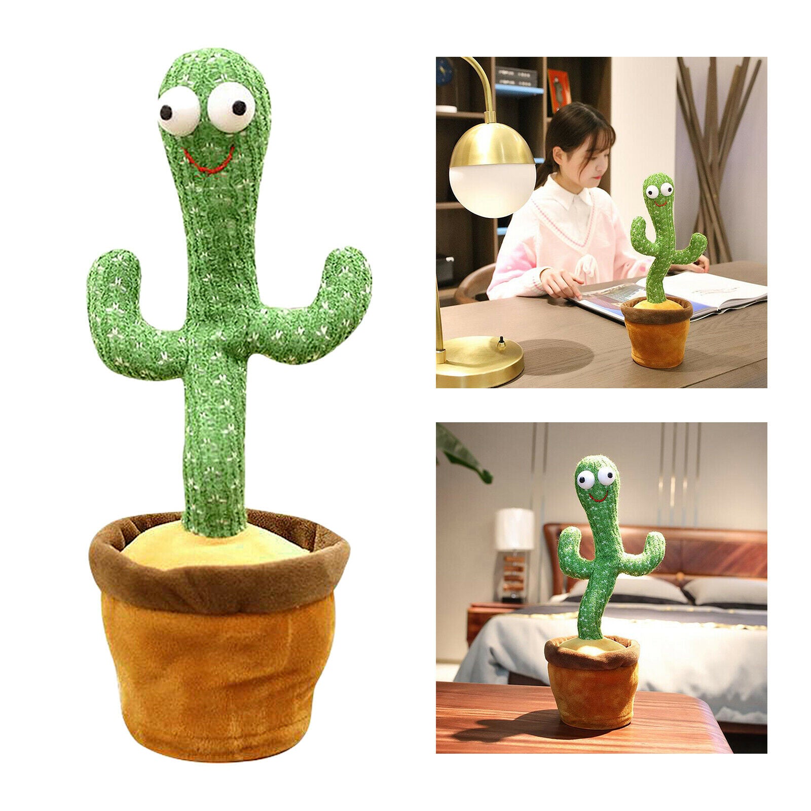 * Cactus Plush Toys, Electronic Swing Cactus with Singing and *