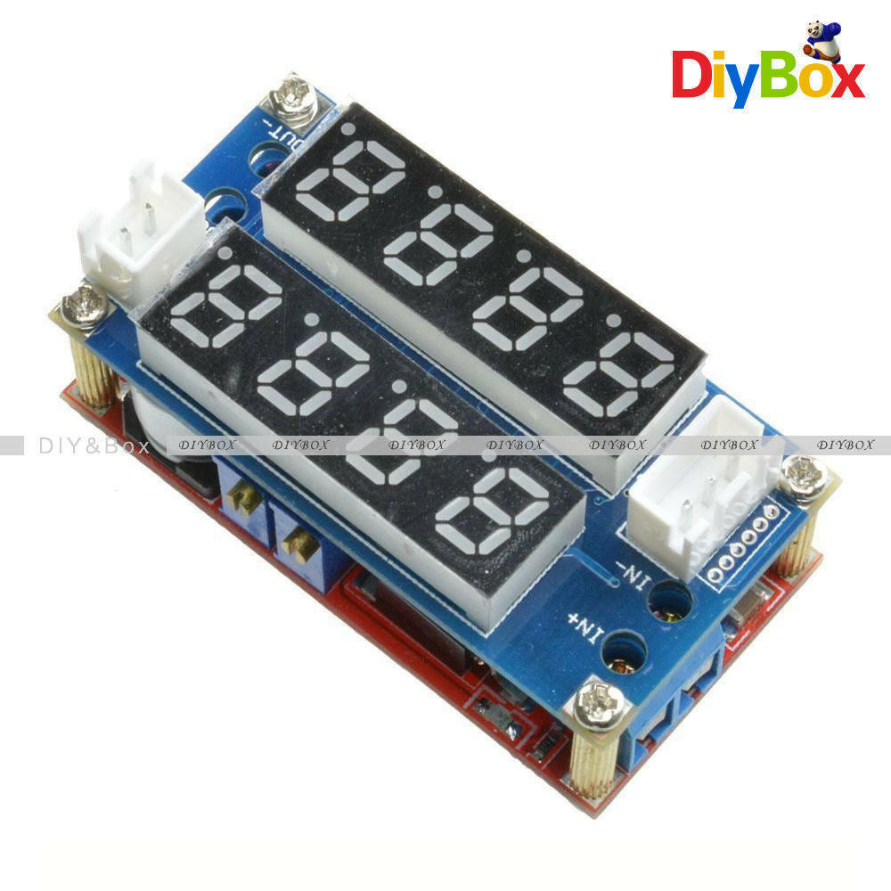 5A Adjustable CC/CV Step Down charge Module LED Panel Voltmeter Ammeter D