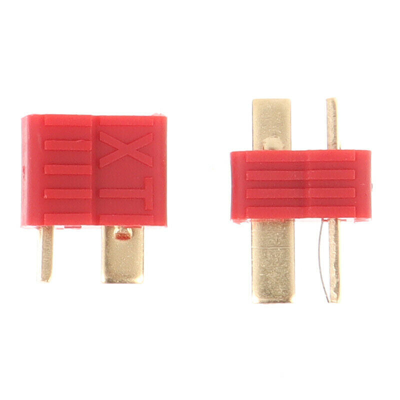 20Pcs/10Pairs T Plug Male & Female Connectors Deans Style For RC LiPo Batt GqBU