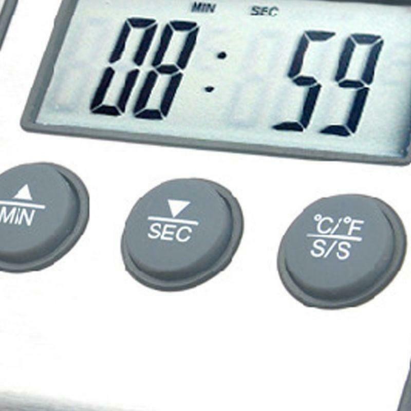 Digital Kitchen Thermometer LCD Display Long Probe Alarm for Grill Oven Food