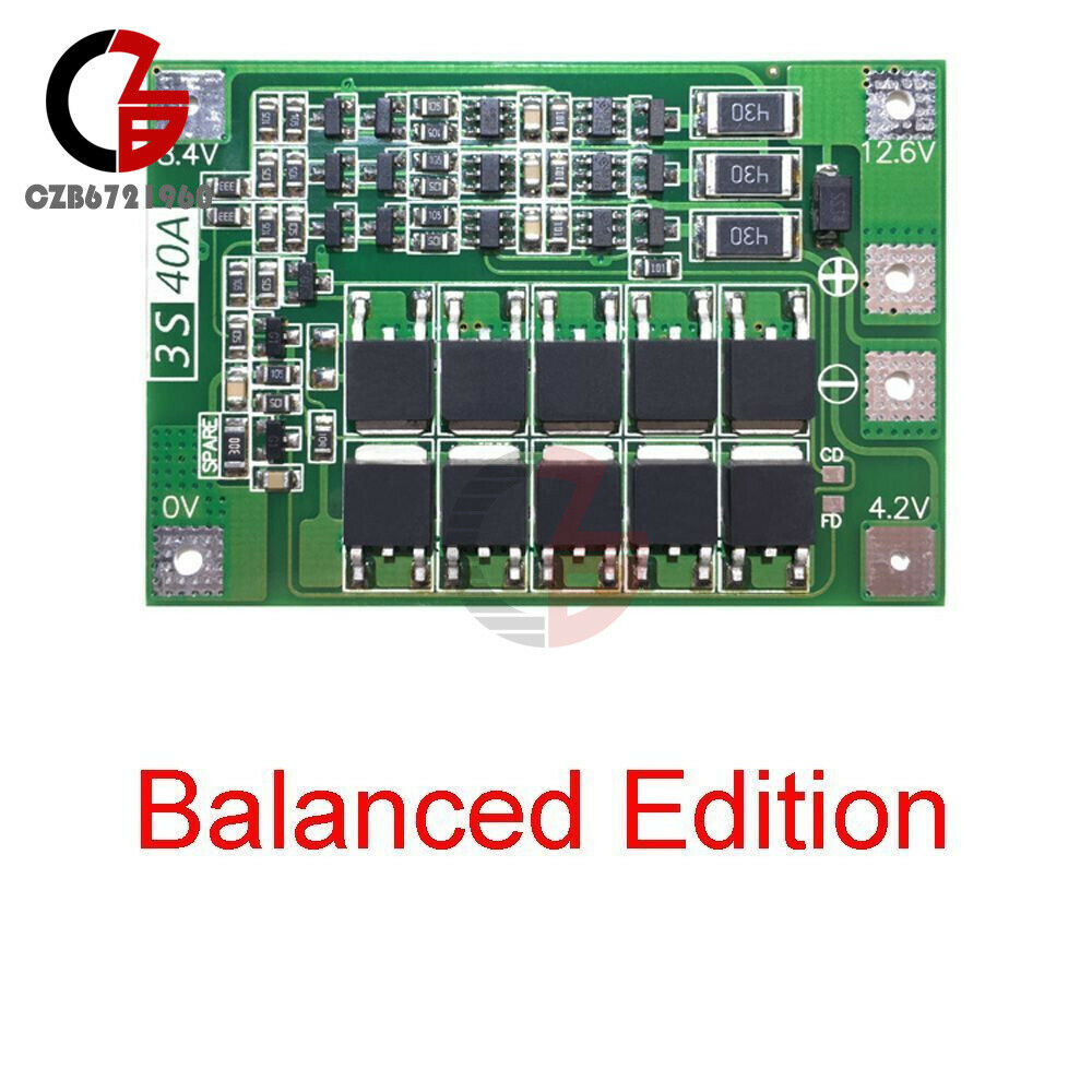 18650 3S 40A 11.1V 12.6V FBMS Protection Board Lithium Battery or Drill Motor