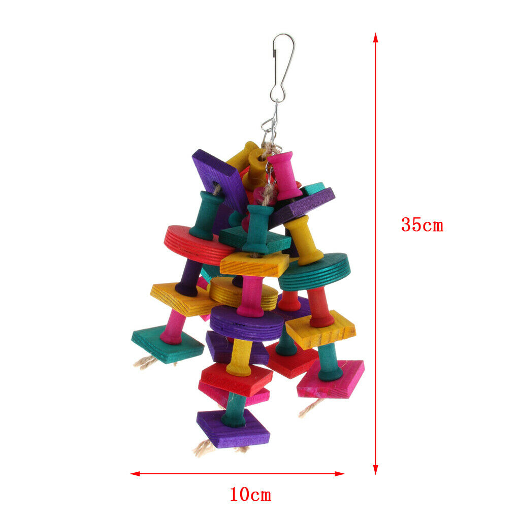 Safe Natural Wooden Bird Chewing Toys Perches Small Animals Rat Grinding Bite