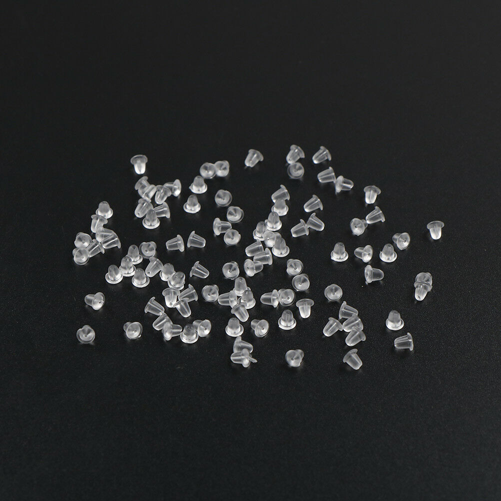 100pcs Earrings Jewelry Accessories Bullet rubber Ear Plugging/blocked DI.l8