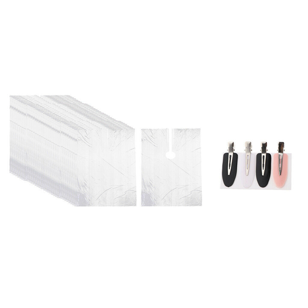 200Pcs Disposable Hair Cutting Capes DIY Hair Styling Apron w/ 4pc Hair Clip