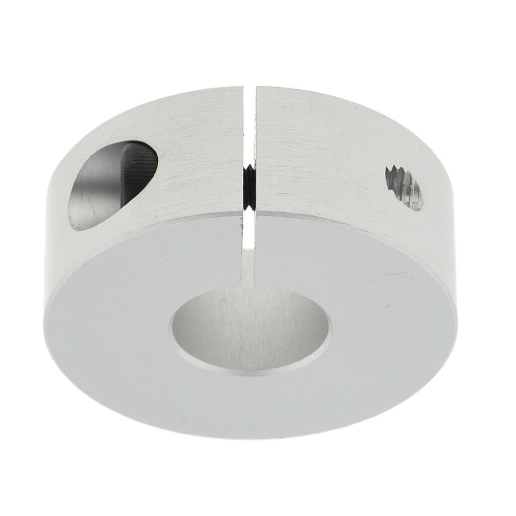 2 Pcs Solid Aluminum Split Ring Stop Collar, Drill Bit Shaft Depth Stop 10mm
