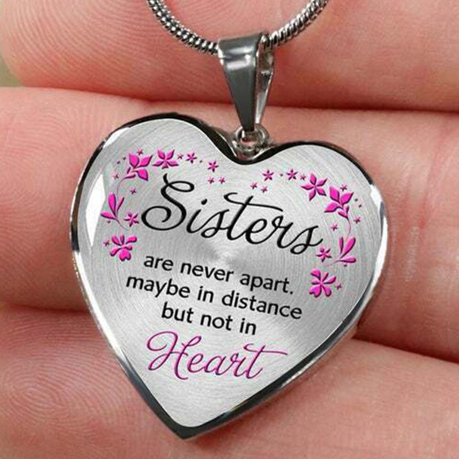 Sister Necklace Sister Are Never Apart Maybe In Distance But Not In Heart Gift