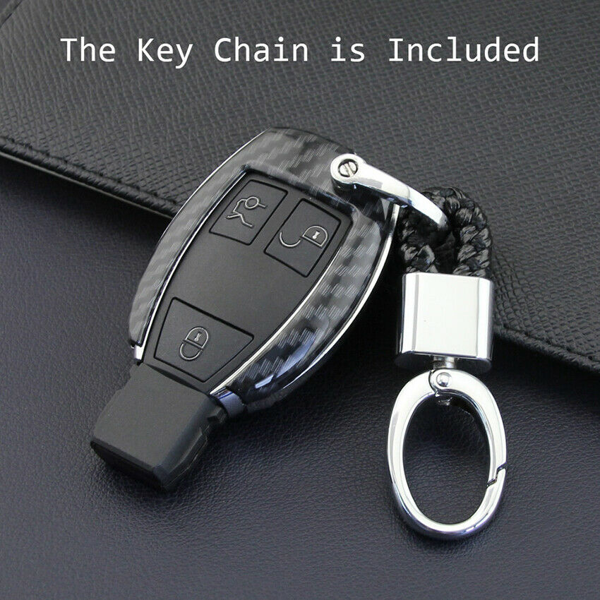 Carbon Fiber Car Key Fob Chain Ring  For Mercedes W205 W212 X253 W166 X204 X166