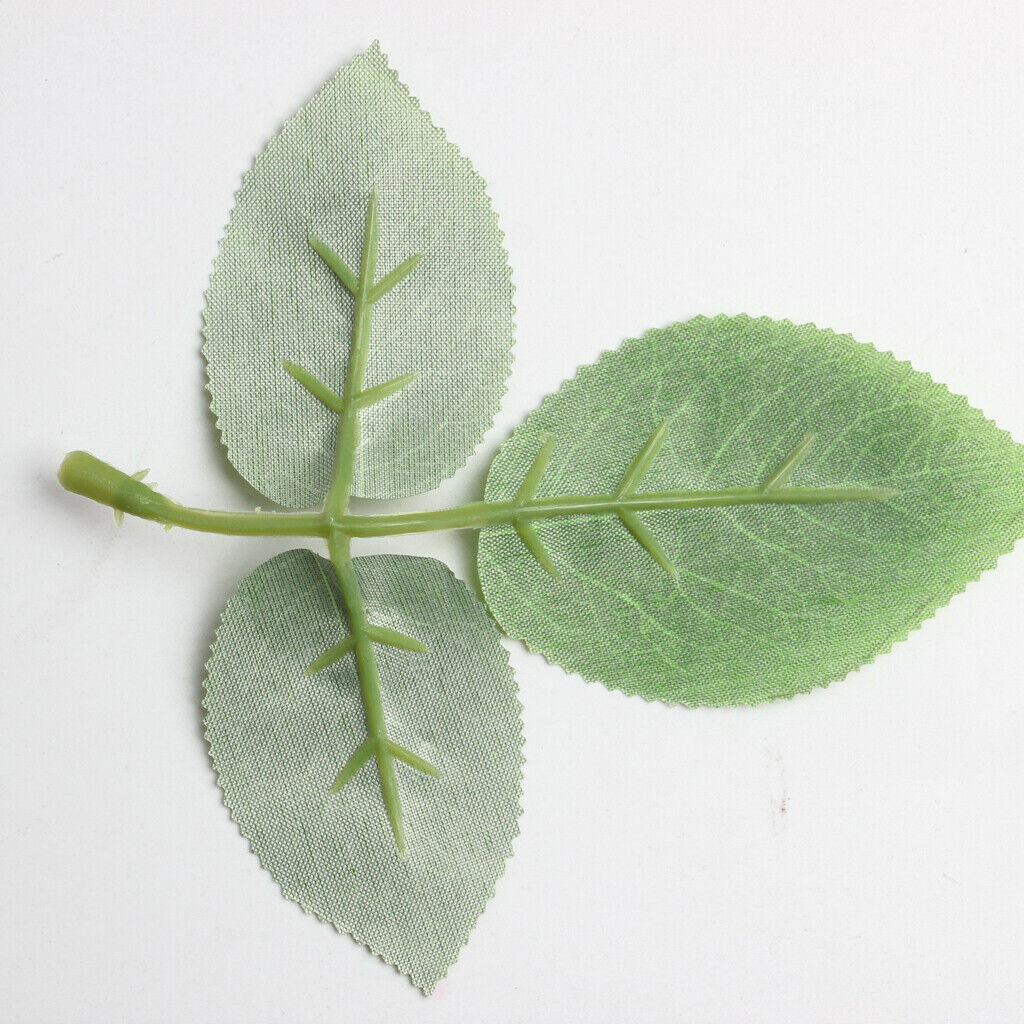 50 Pieces Artificial Silk Leaves for Bouquet Making Decorative Accessories
