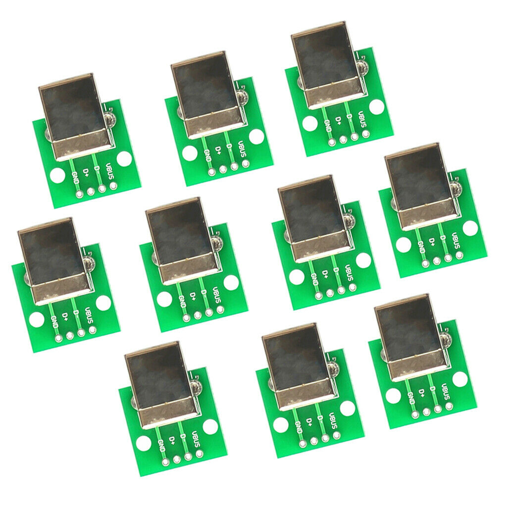 10 PCS USB Type B Female Breakout Board to DIP Converter