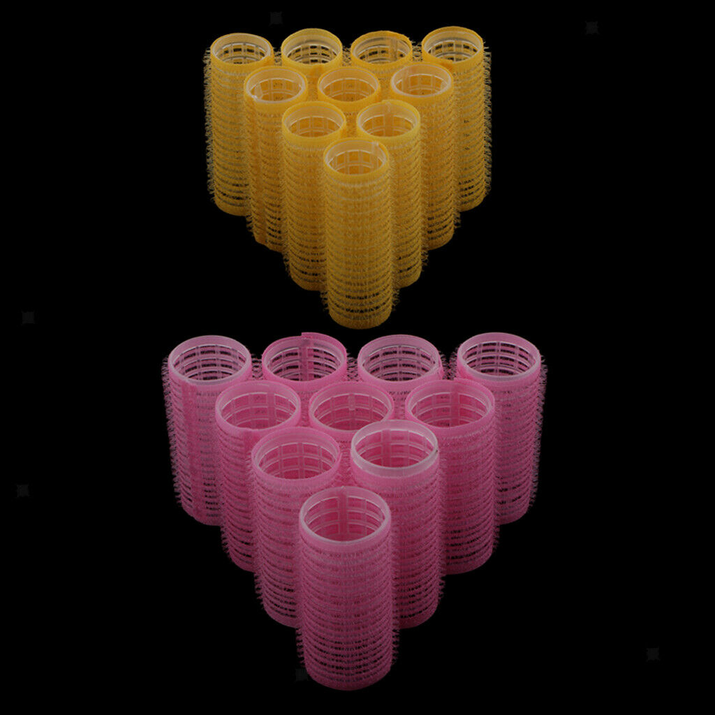 20x Plastic Hair Roller Curling Curls Sticky Styling Curlers for 28mm/20mm