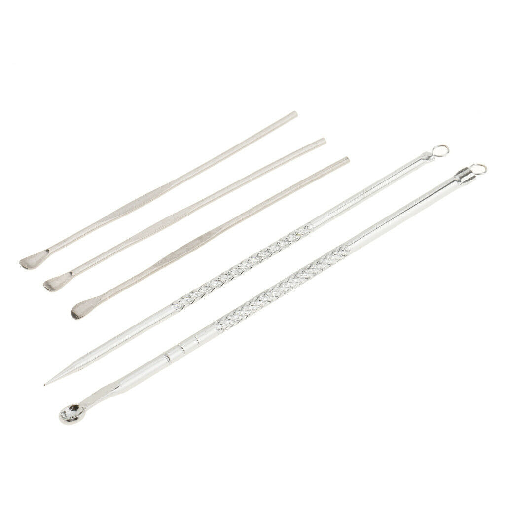 5Pieces Blackhead Acne Pimple Blemish Extractor Remover Earpick Cleaner Tool