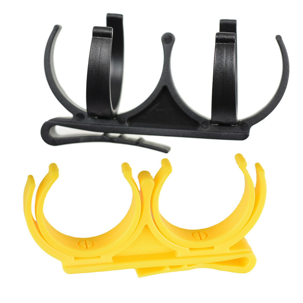 2 Packs Black+Yellow Golf Ball Holder Clip Belt Clamp Golf Ball Organizer